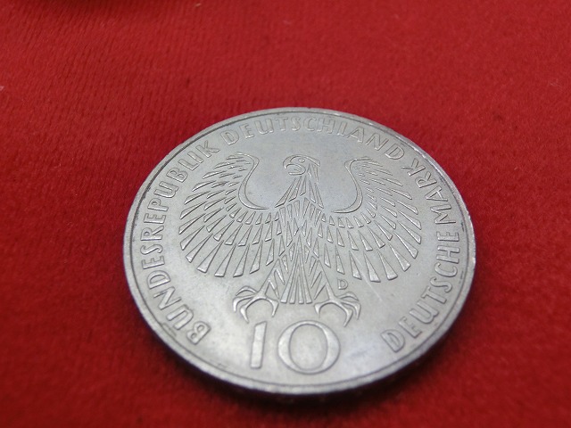 1972年　ドイツ銀貨  10マルク    五輪と聖火　ミュンヘンオリンピック  NO-1017