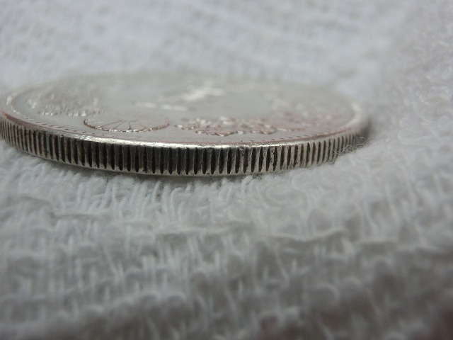 新1円銀貨  明治37年  円銀  小型  古銭  NO-1034